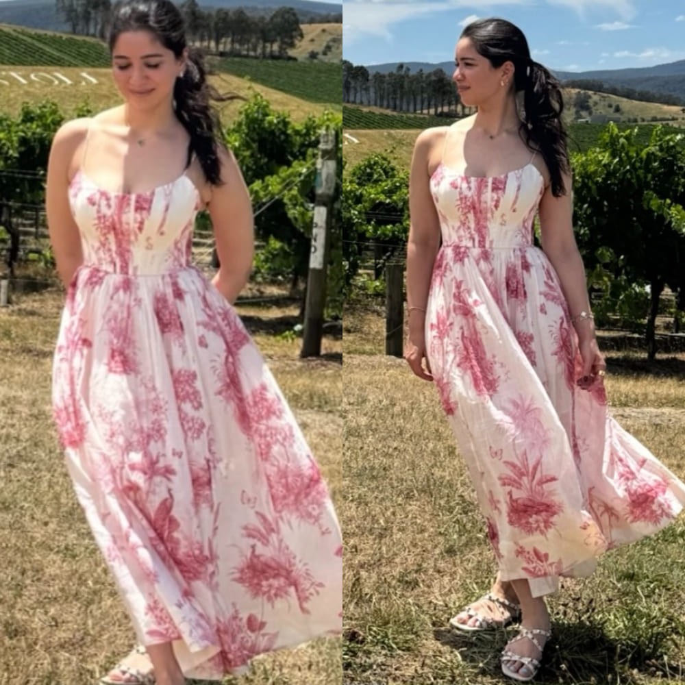 Sara Tendulkar serving straight-up Pinterest vibes in dreamy Rs 50,843 Zimmermann pink ...