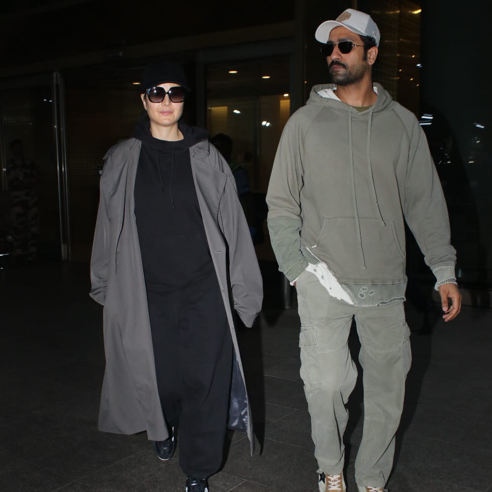 Katrina Kaif shows us how to master the art of layering casuals at the airport in a gre...