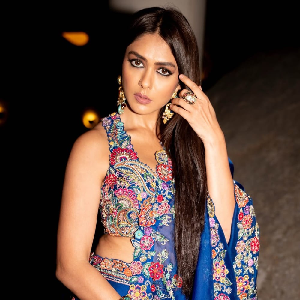 Mrunal Thakur proves blue is definitely her color as she serves an irresistible look in...