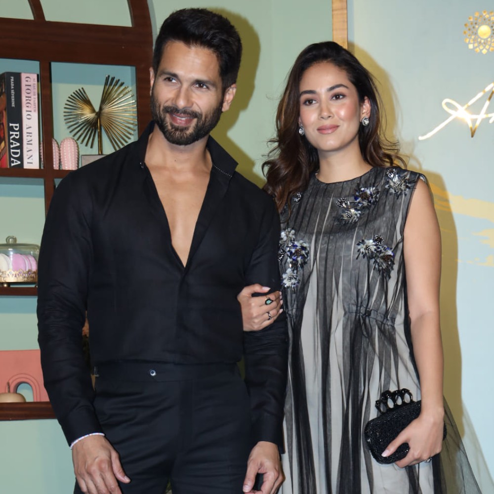 Mira Kapoor with Shahid Kapoor is killing it in the Kaelis Embellished Dress worth Rs 3...