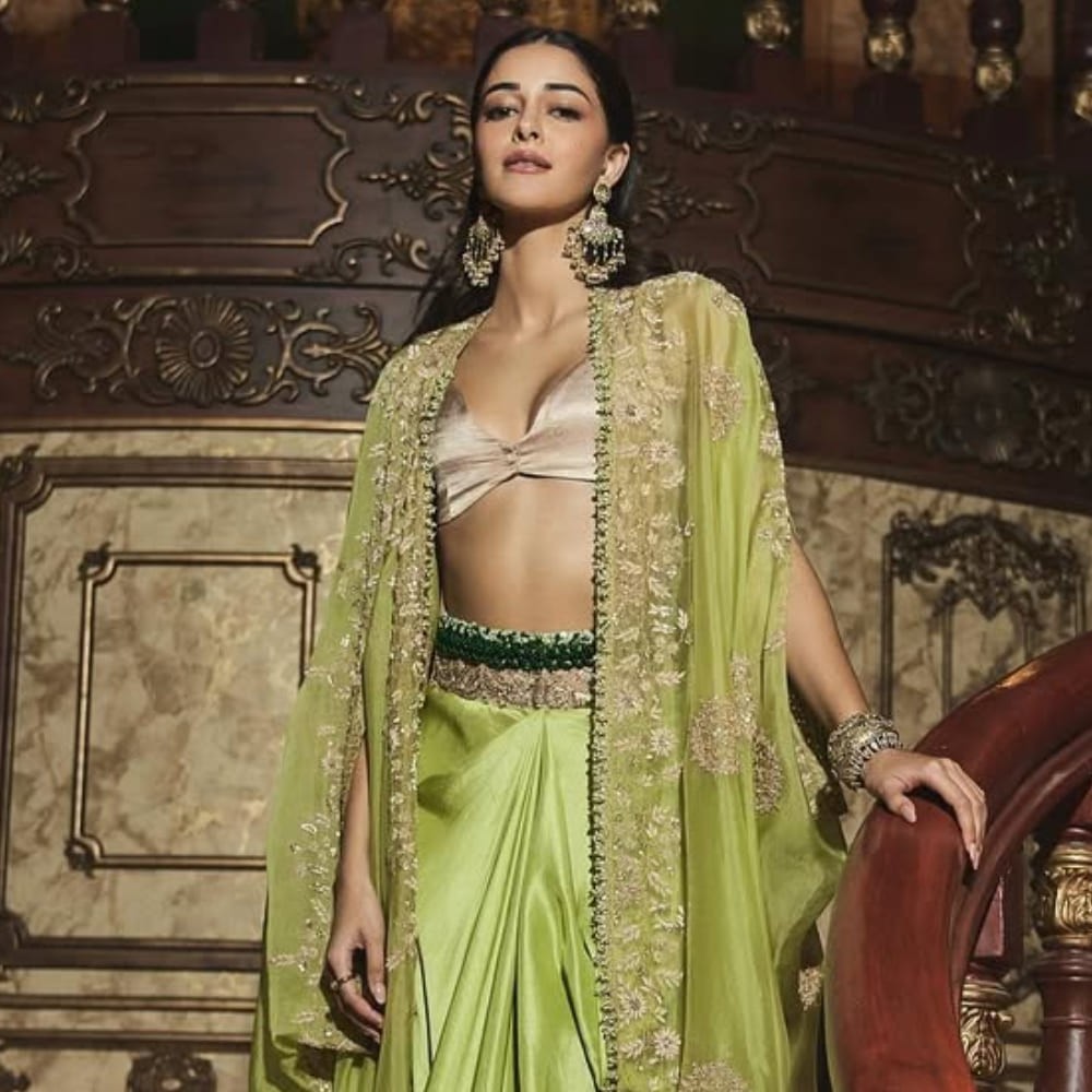 Ananya Panday’s throwback look in green fusion outfit is the ultimate inspiration for y...