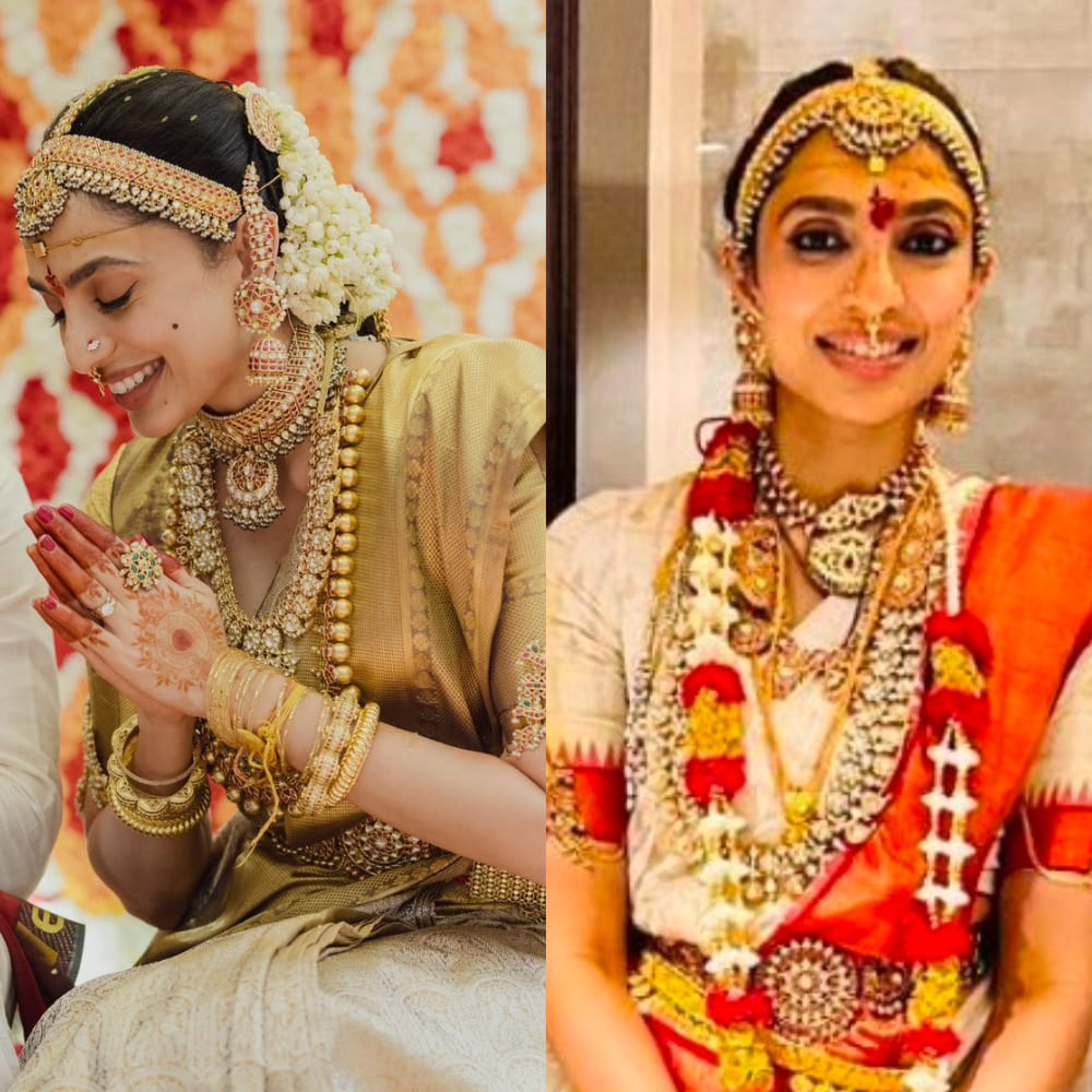 Sobhita Dhulipala's second wedding look in red-and-white Kanvjivaram saree is simple, t... Sobhita Dhulipala's second wedding look in red-and-white Kanvjivaram saree is simple, t...