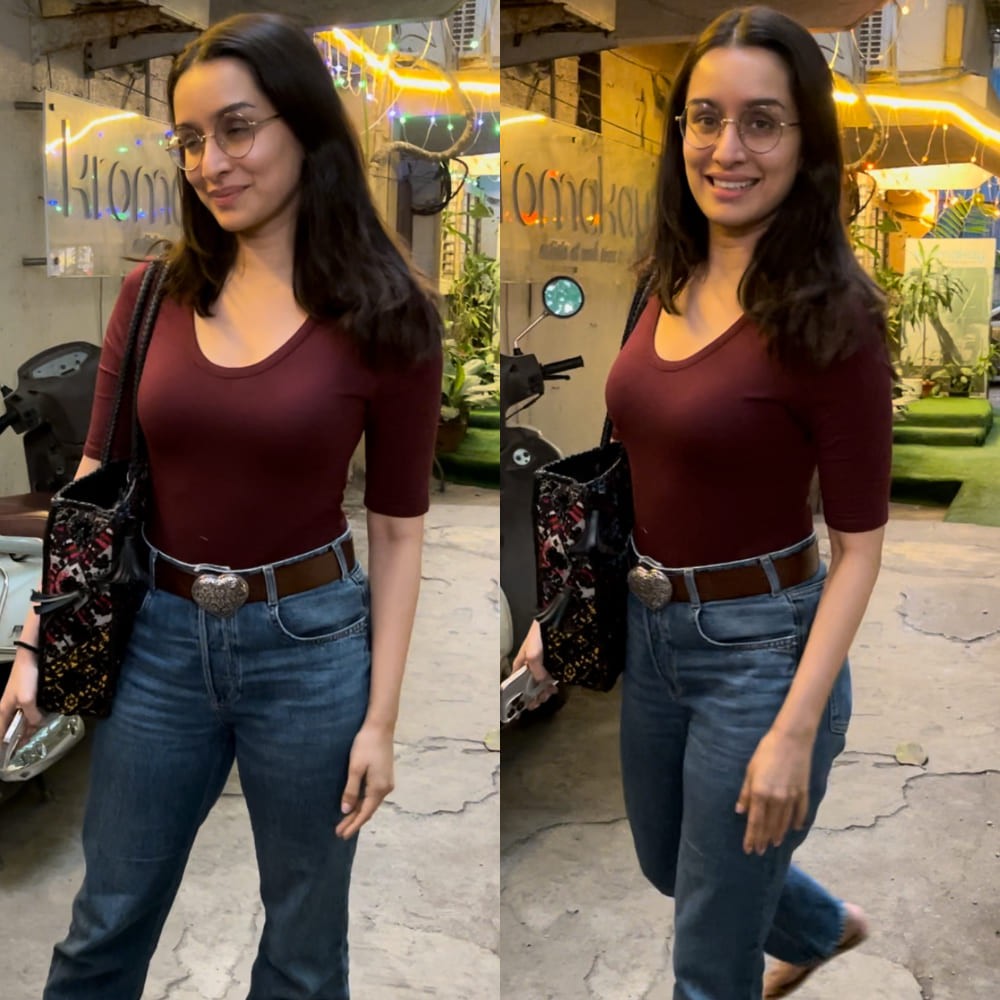Shraddha Kapoor makes mid-week look casually stylish in maroon top and straight leg den... Shraddha Kapoor makes mid-week look casually stylish in maroon top and straight leg den...