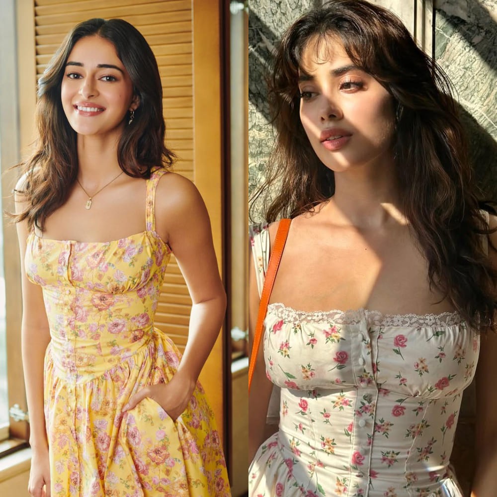  Ananya Panday vs Janhvi Kapoor: Whose floral midi dress style wins the fashion face-of...
