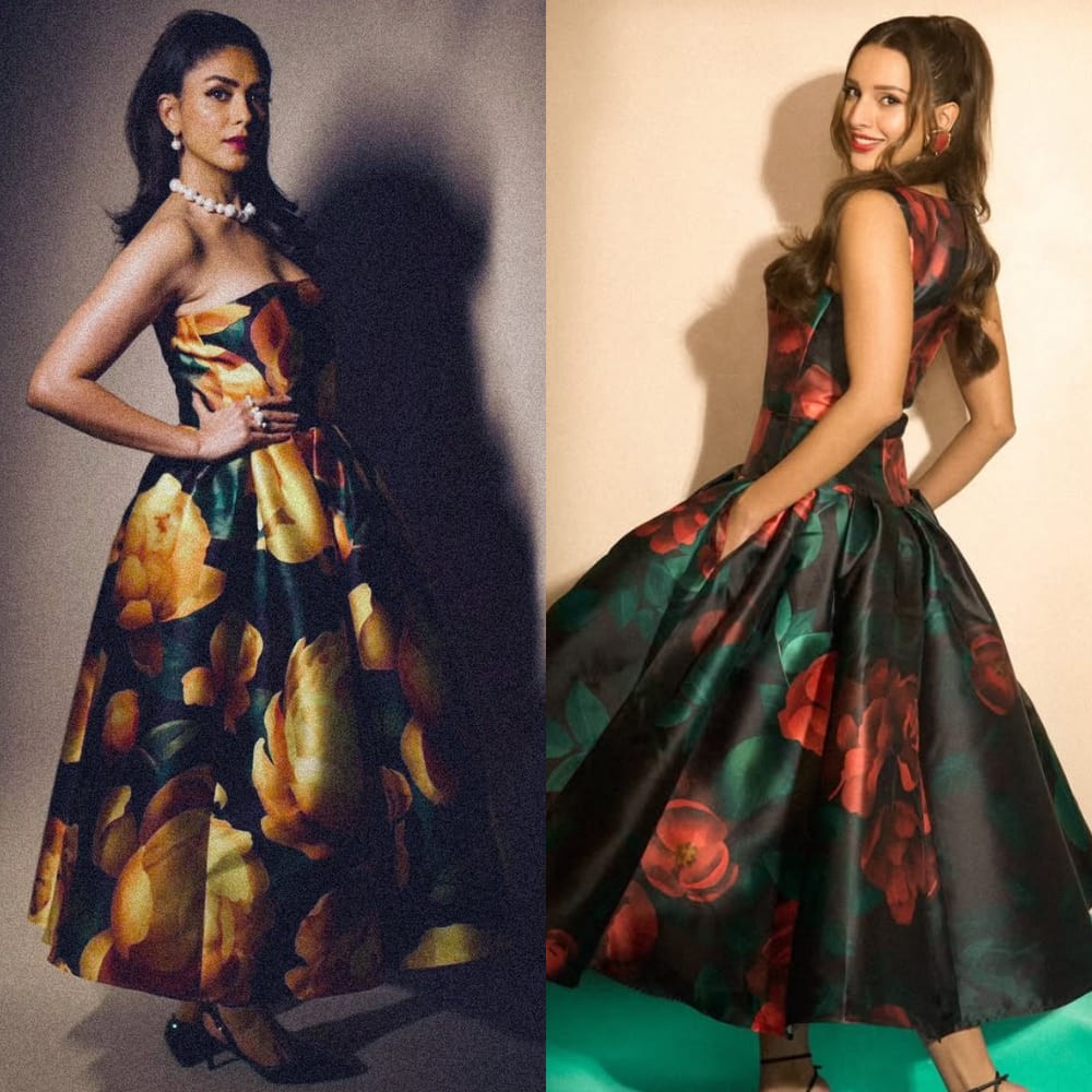 Mrunal Thakur vs Triptii Dimri Fashion Face-Off: Who styled the flared floral dress bet...