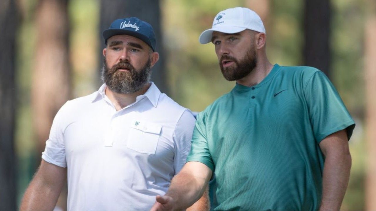 Travis Kelce and Jason Kelce (via Getty Images)