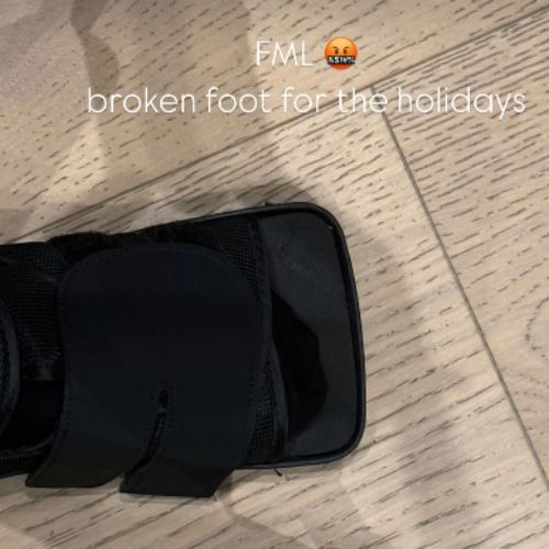 Kim Kardashian injured foot ahead of Christmas 