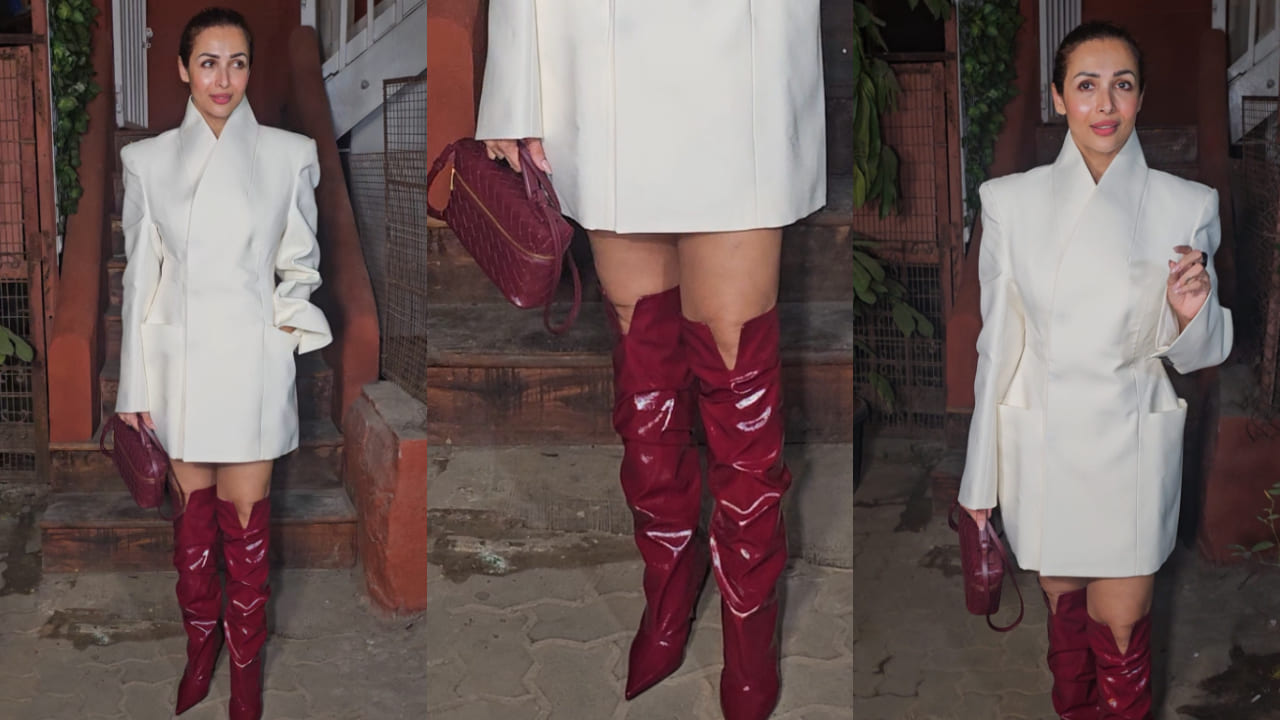Malaika Arora gives us serious style envy in blazer, boots and bag worth Rs 3,36,206