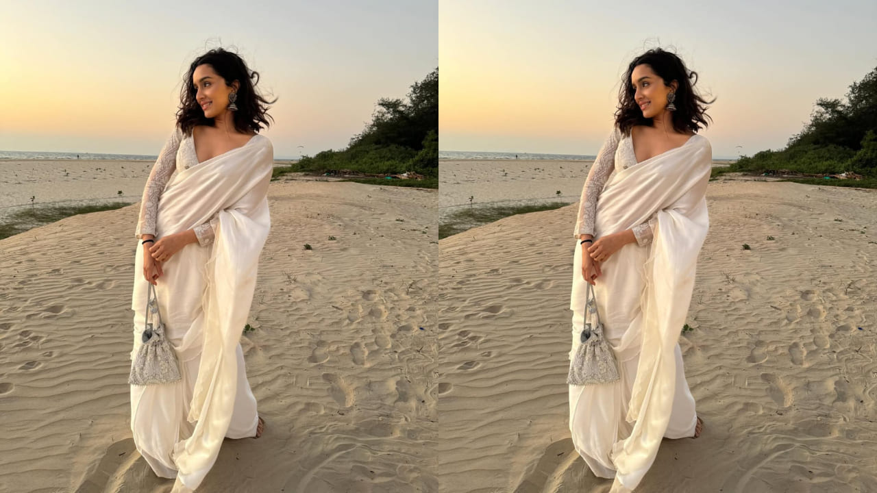Shraddha Kapoor’s white saree is the ultimate fashion inspiration for effortlessly elegant and glamorous beach wedding look