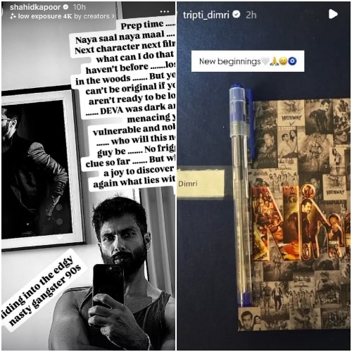 PC: Triptii Dimri, Shahid Kapoor/Instagram