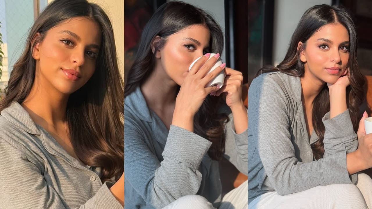  Suhana Khan serves a neutral look in a grey top and white trousers, and it’s worth bookmarking this cold season.