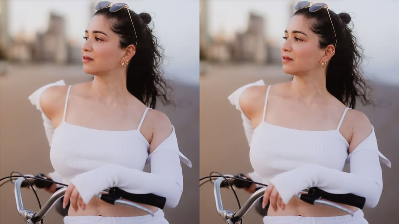 Sara Tendulkar transforms a casual cycling day into a memorable fashion moment in bold white top with statement sleeves  