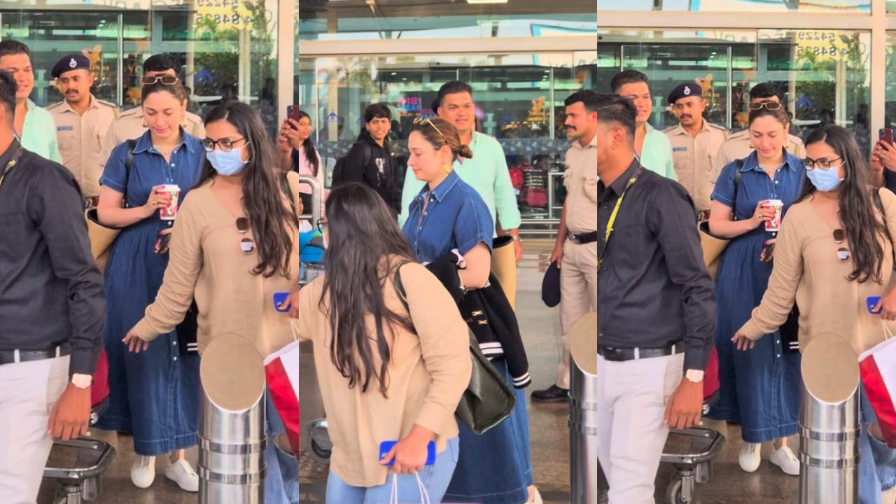 Tamannaah Bhatia repeats her denim maxi dress for a stylish airport look; champions sustainable fashion like no other