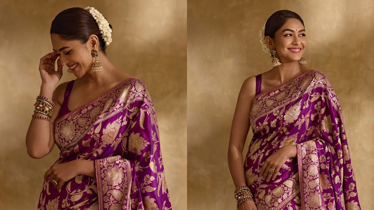 Mrunal Thakur channels her iconic roles from Sita Ramam and Hi Nanna in stunning Banarasi silk saree Mrunal Thakur channels her iconic roles from Sita Ramam and Hi Nanna in stunning Banarasi silk saree