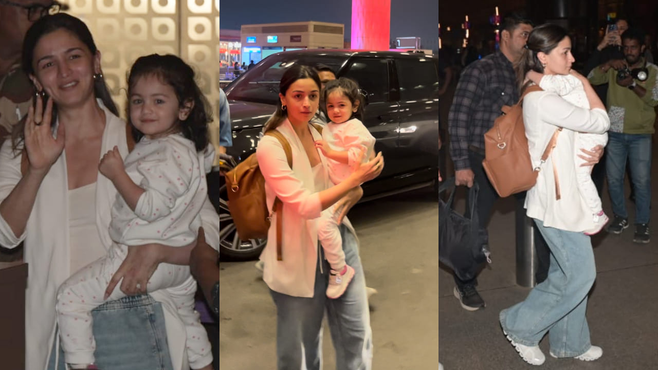 Alia’s airport look ft. white blazer and wide-leg denim pants is effortlessly stylish