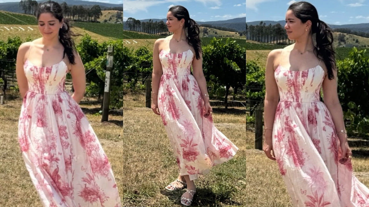  Sara Tendulkar shared another snippet from her vacation and her pink dress is all we need in our cart right now. 