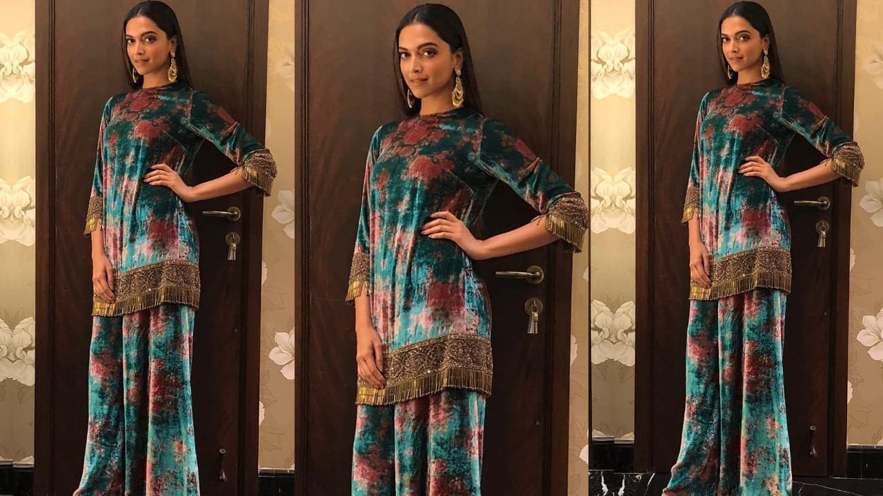 Priyanka Chopra and Deepika Padukone were spotted wearing similar sharara sets from Sabyasachi. 