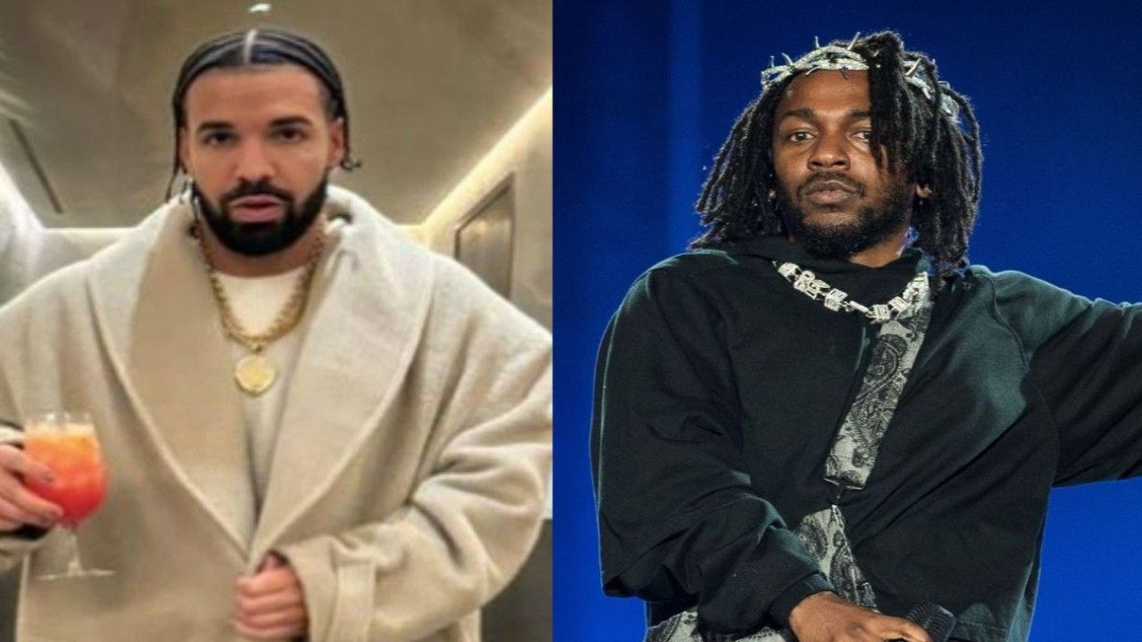 Drake and Kendrick Lamar (via Instagram and Getty images)