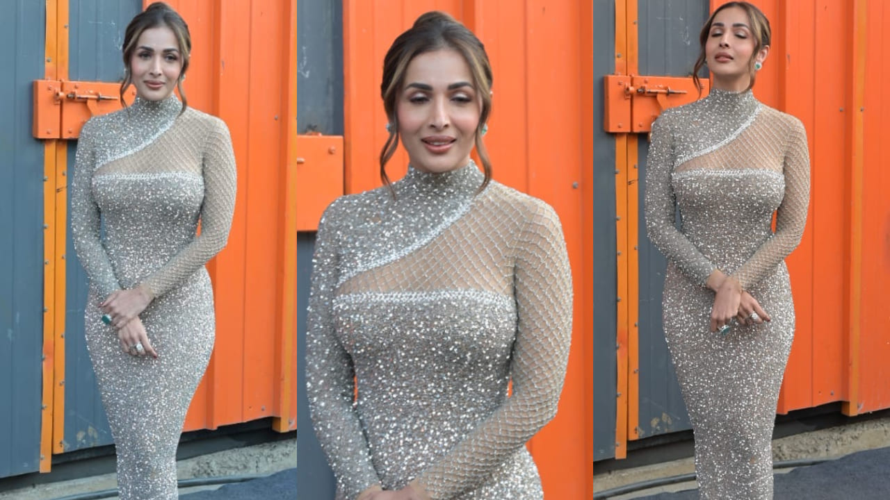 Malaika Arora in her silver gown serves sequins, sass, and a whole lot of sparkle