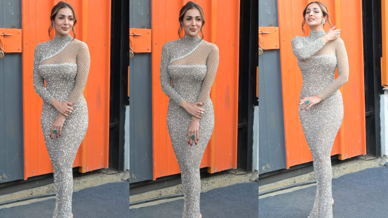 Malaika Arora in her silver gown serves sequins, sass, and a whole lot of sparkle