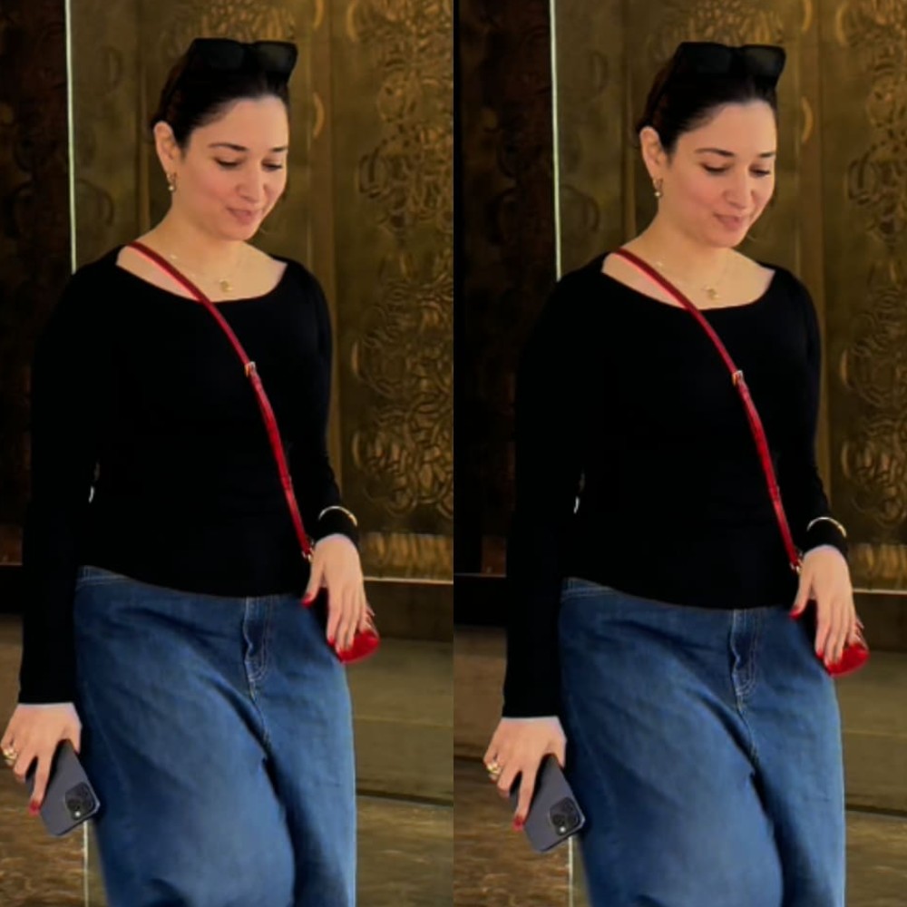 Tamannaah Bhatia is all things cool in no-makeup look with black and blue outfit; don't...