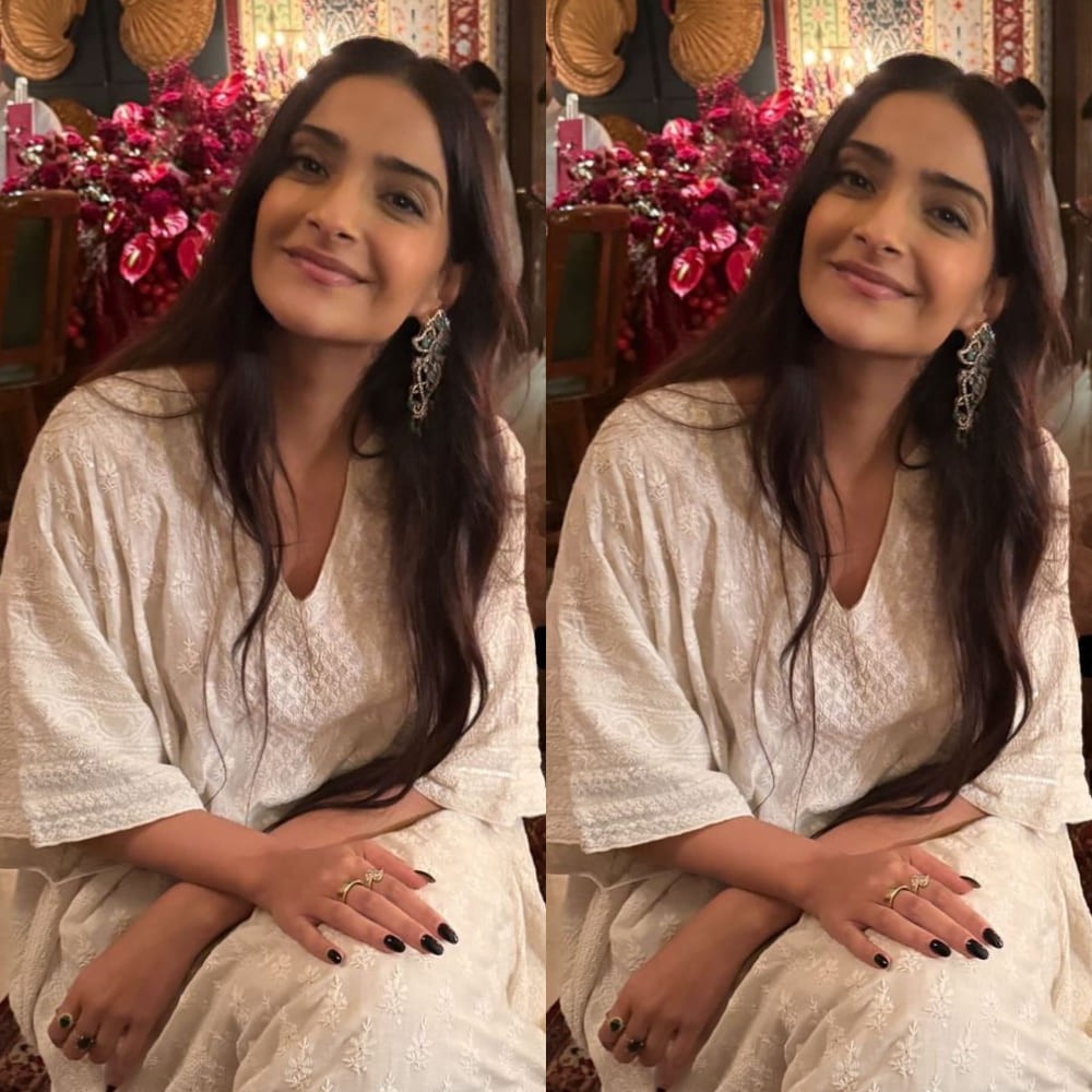 Sonam Kapoor reimagines party fashion in a white chikankari suit, blending elegance wit... Sonam Kapoor reimagines party fashion in a white chikankari suit, blending elegance wit...