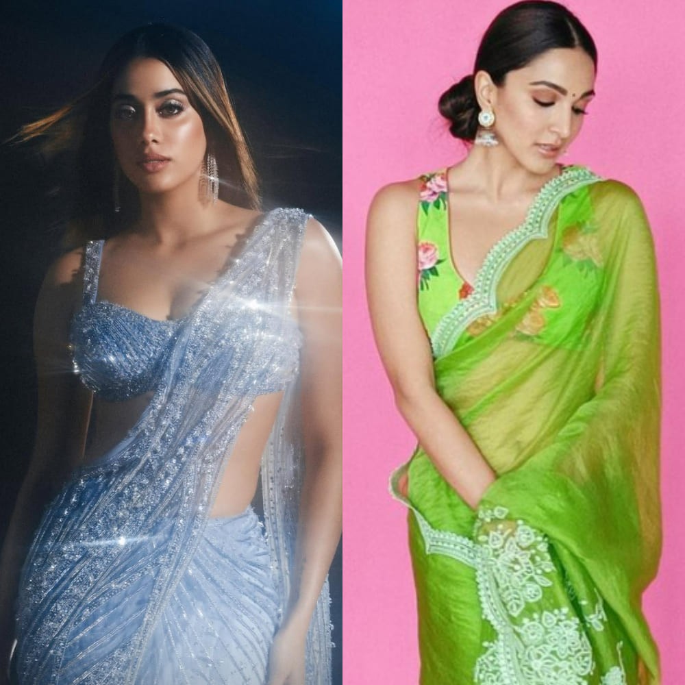 5 trendy deep-neck blouse designs to copy from Bollywood divas like Janhvi Kapoor, Kiar...