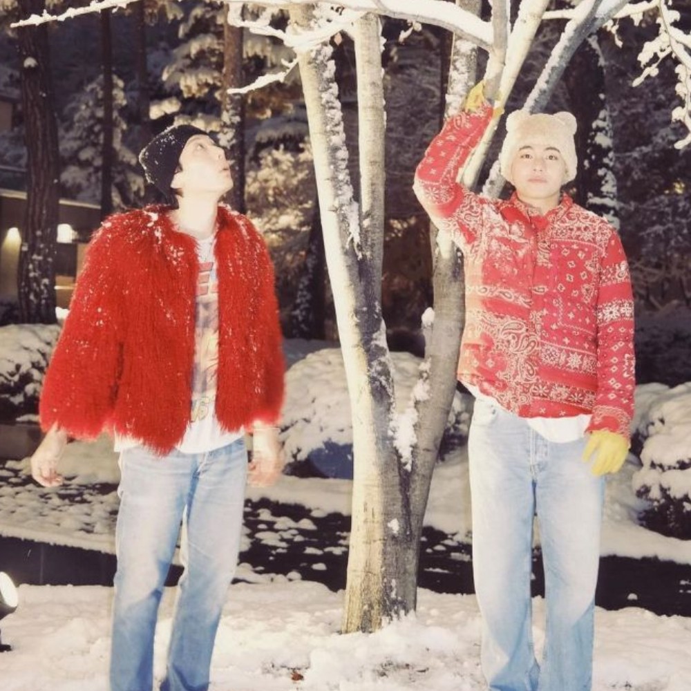BTS’ V and Park Hyo Shin melt hearts in new photos playing in the snow; SEE BTS’ V and Park Hyo Shin melt hearts in new photos playing in the snow; SEE