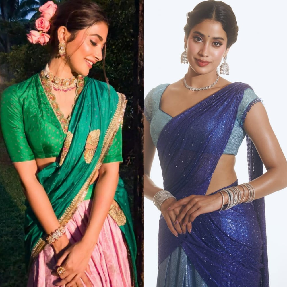 Learn how to drape saree in lehenga style straight from Janhvi Kapoor to Pooja Hegde's ... Learn how to drape saree in lehenga style straight from Janhvi Kapoor to Pooja Hegde's ...