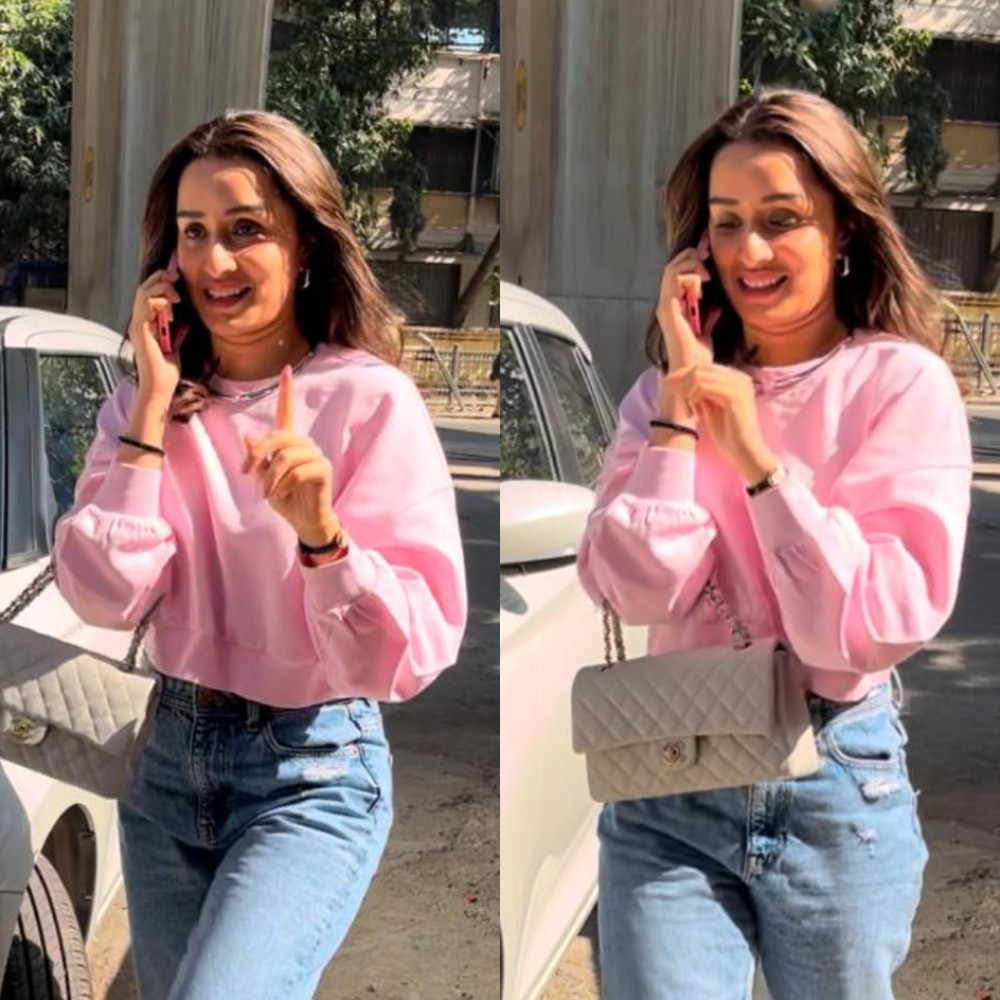 Shraddha Kapoor’s soft girl look in a pink sweatshirt and Chanel bag sets a new winter ...