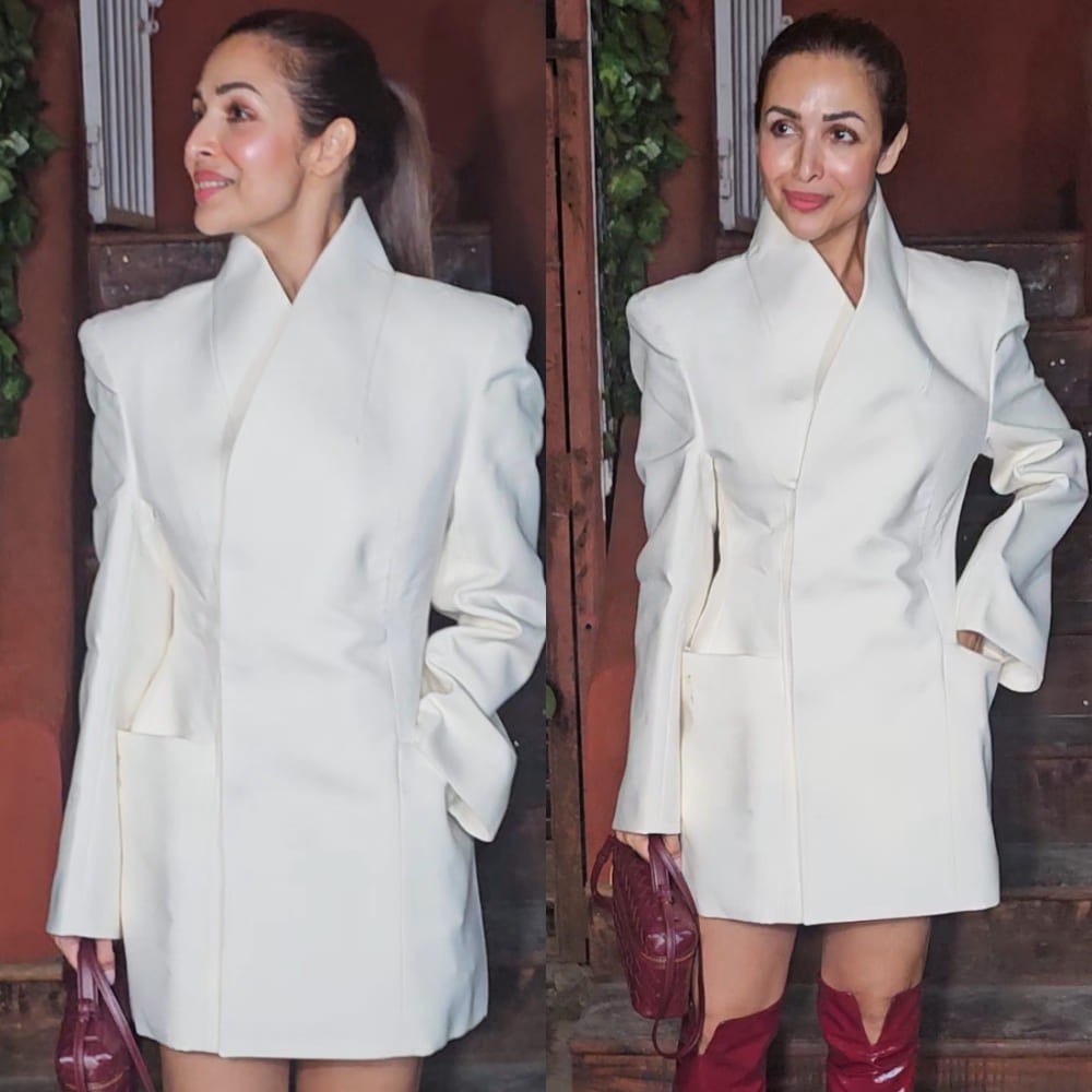 Malaika Arora shows who's the real boss in a blazer dress, red boots and Bottega Veneta... Malaika Arora shows who's the real boss in a blazer dress, red boots and Bottega Veneta...
