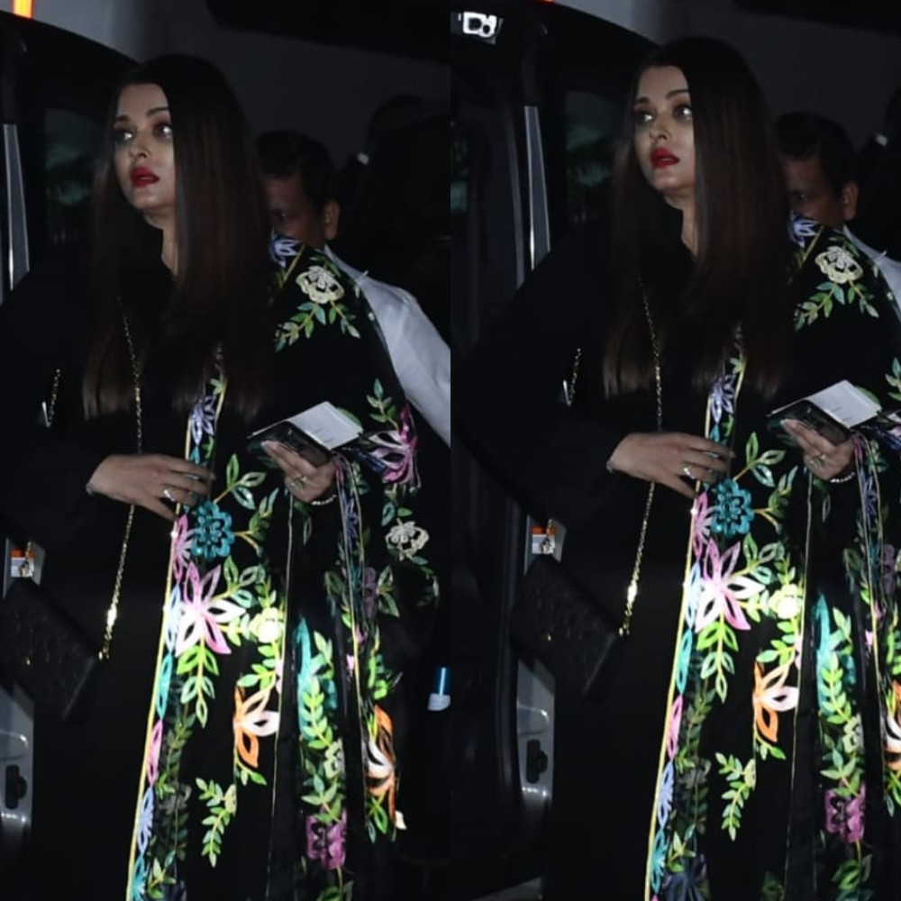 Aishwarya Rai Bachchan in Manish Malhotra's custom suit and floral dupatta, proves her ...