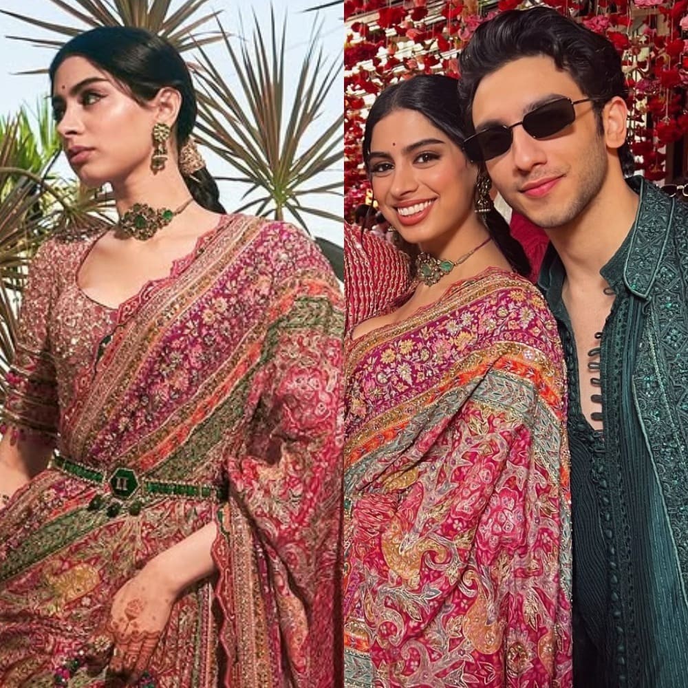 Khushi Kapoor with Vedang Raina at mehendi ceremony looks gorgeous in Tarun Tahiliani’s... Khushi Kapoor with Vedang Raina at mehendi ceremony looks gorgeous in Tarun Tahiliani’s...