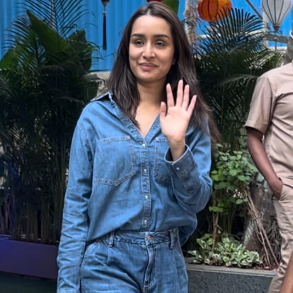 Shraddha Kapoor just cracked the winter code with her denim-on-denim look ft a button-d...