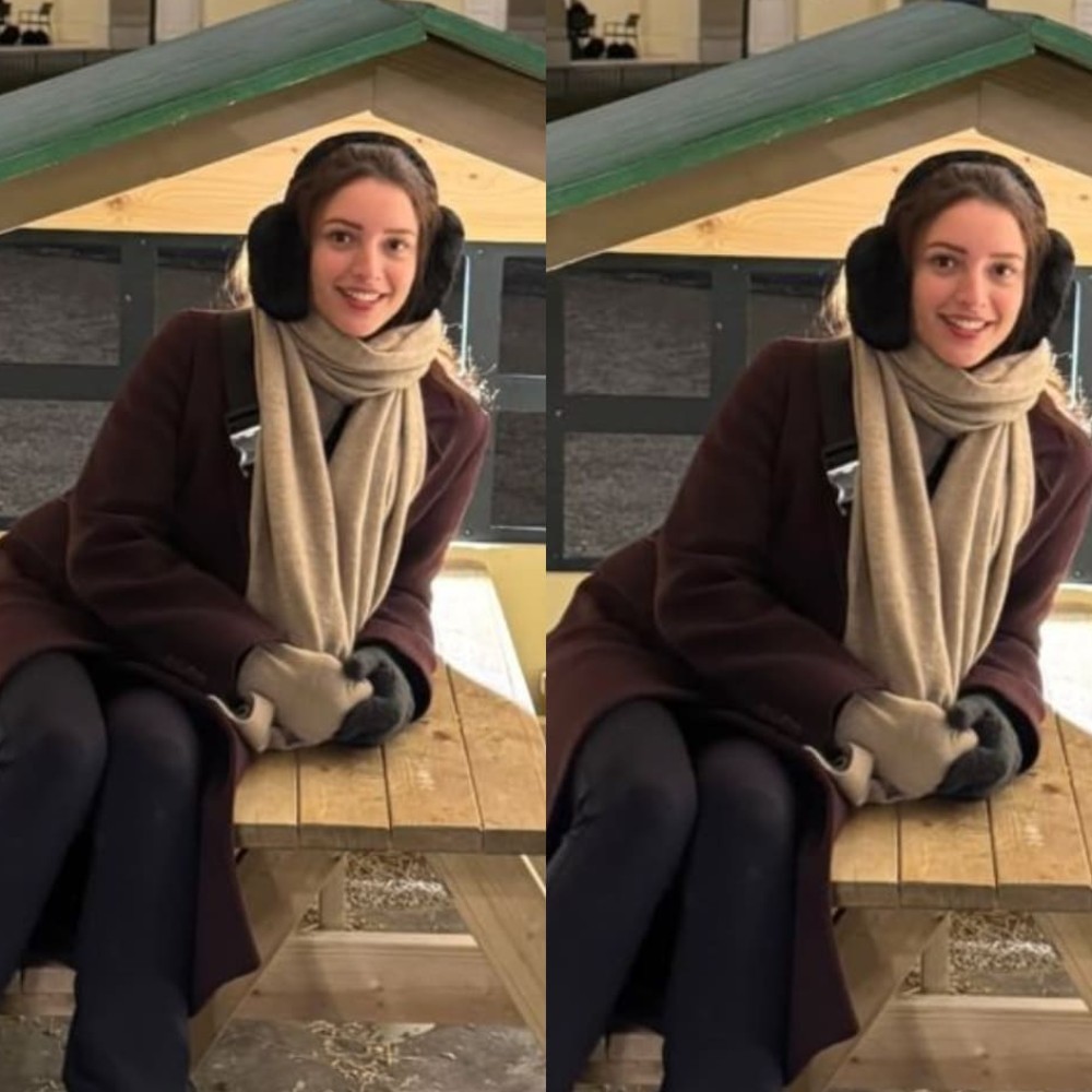 Triptii Dimri balances warmth and style perfectly in a maroon overcoat, beige shawl, an...