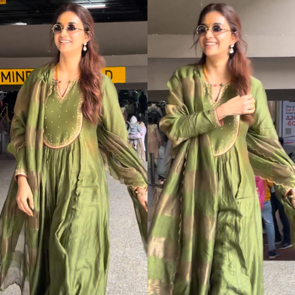Keerthy Suresh’s green kurta is for when you want to slay the wedding season with minim...