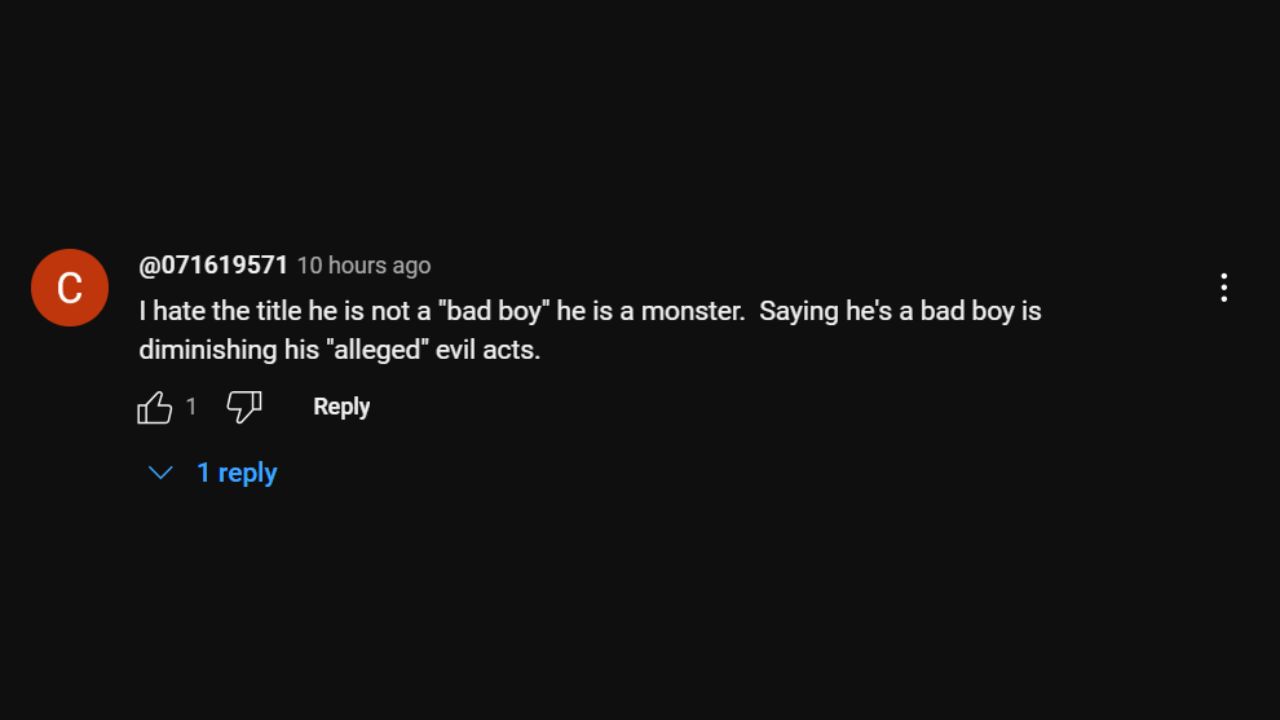 A comment on the trailer (via YouTube)