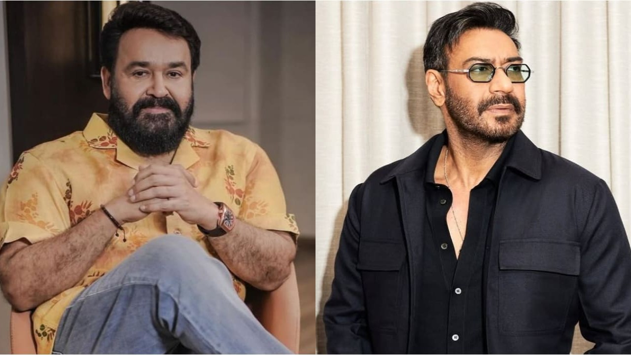 Will Mohanlal and Ajay Devgn come together for a Drishyam crossover? Veteran actor REACTS (PC: Mohanlal/Ajay Devgn Instagram) Mohanlal/Ajay Devgn Instagram