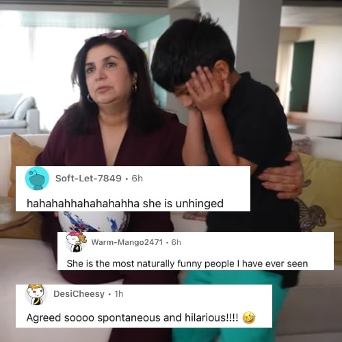 PC: Farah Khan/YouTube; Ερυθρός