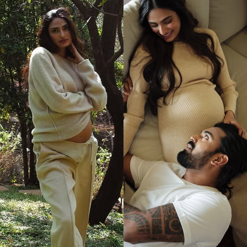 Athiya Shetty looks MAA'gical with KL Rahul in maternity photoshoot pics that's about b...