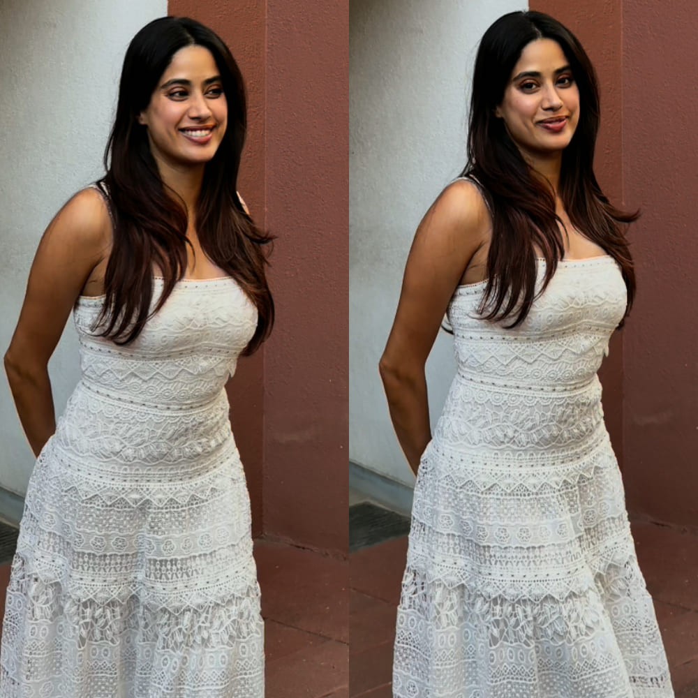 Janhvi Kapoor celebrates her birthday with elegance in no-makeup look and crochet-knit ...