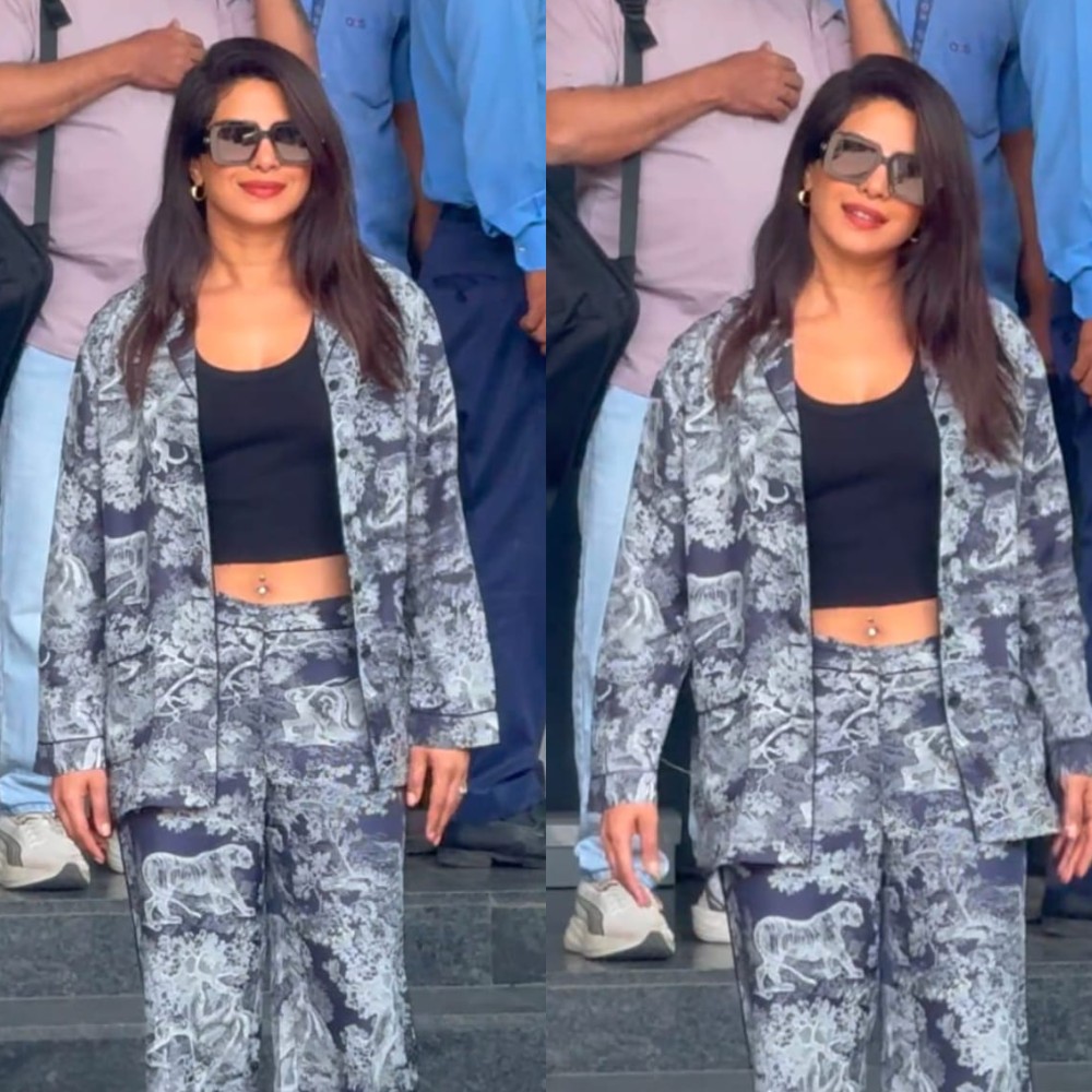 Priyanka Chopra Jonas wears Rs 2.4 crore belly button diamond ring with her airport loo...