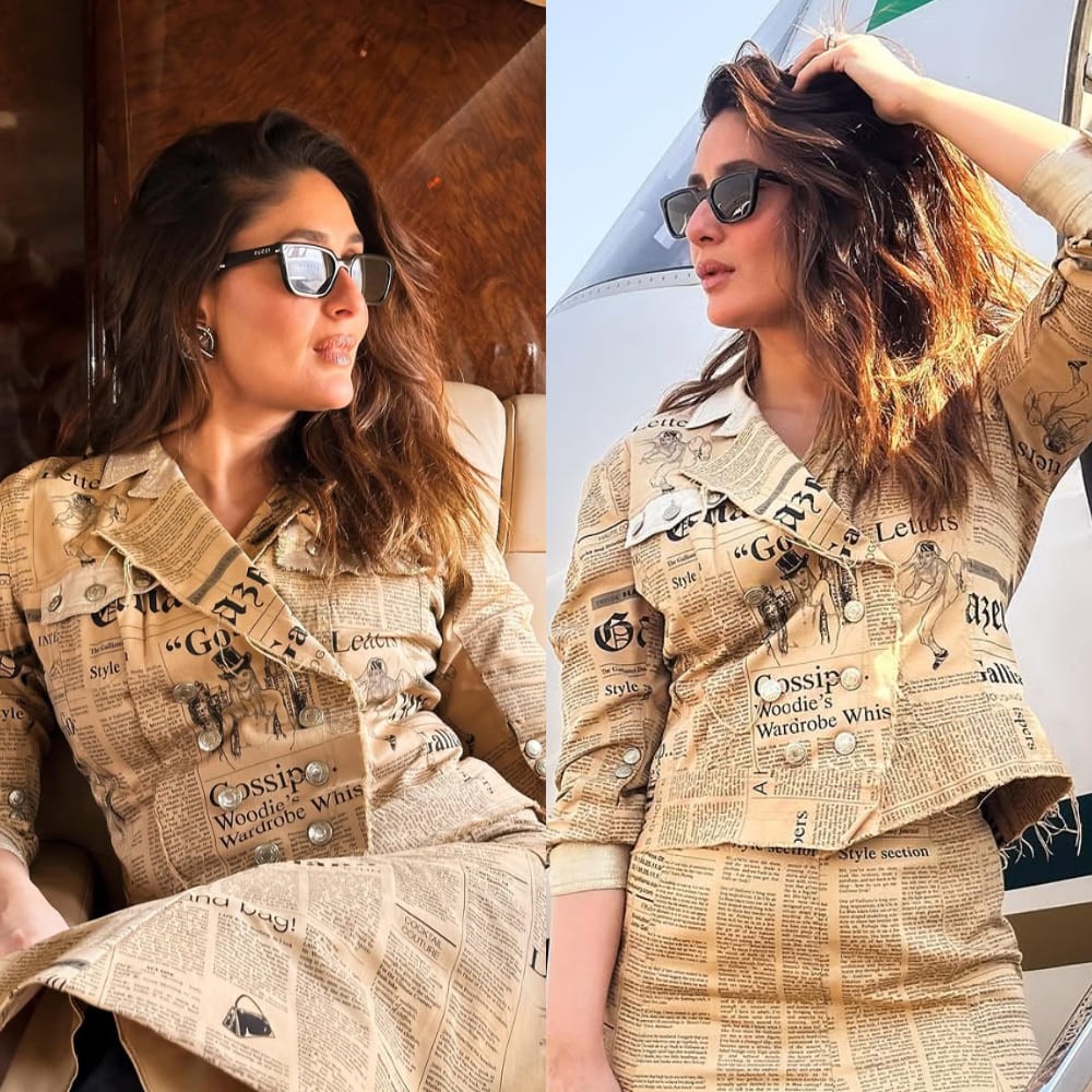 Kareena Kapoor turns airport runway into a catwalk in rare 2005 Gazette Print co-ord, p...