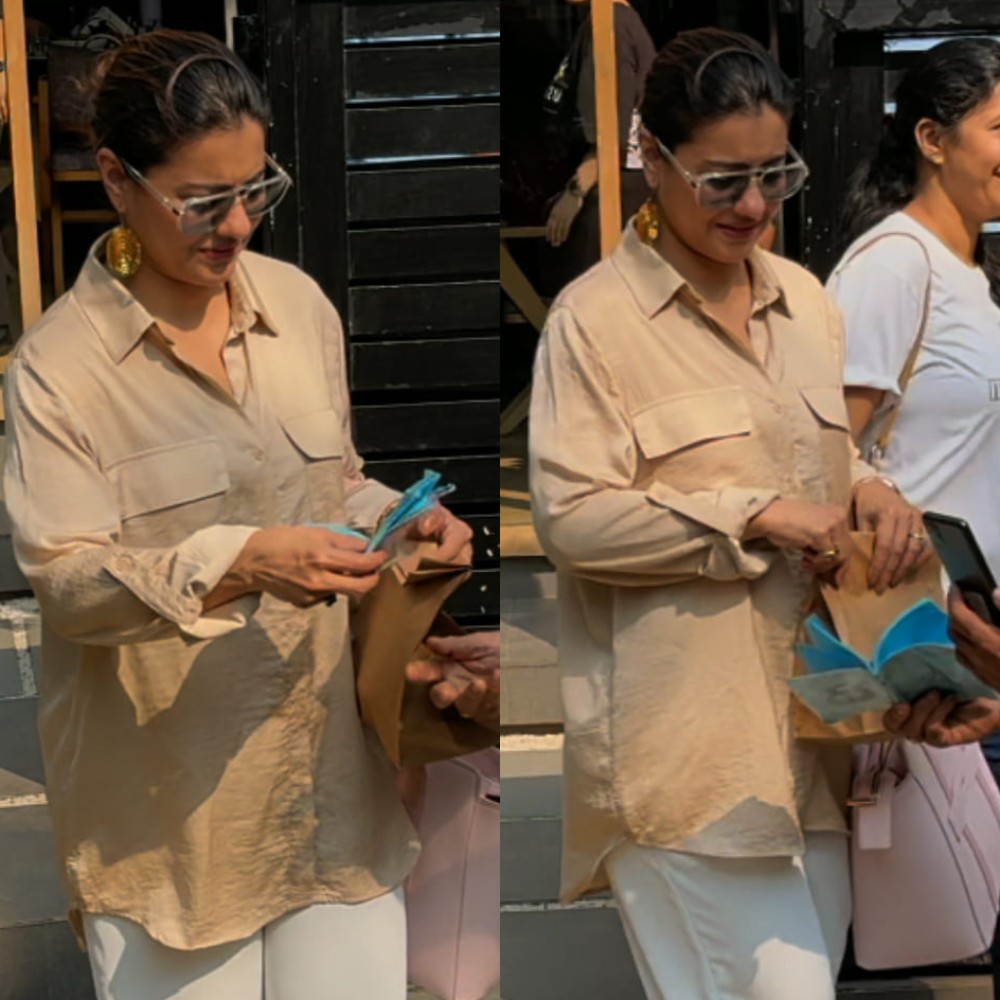 Kajol keeps her Thursday look laid-back in shirt and wide-leg pants with budget-friendl...