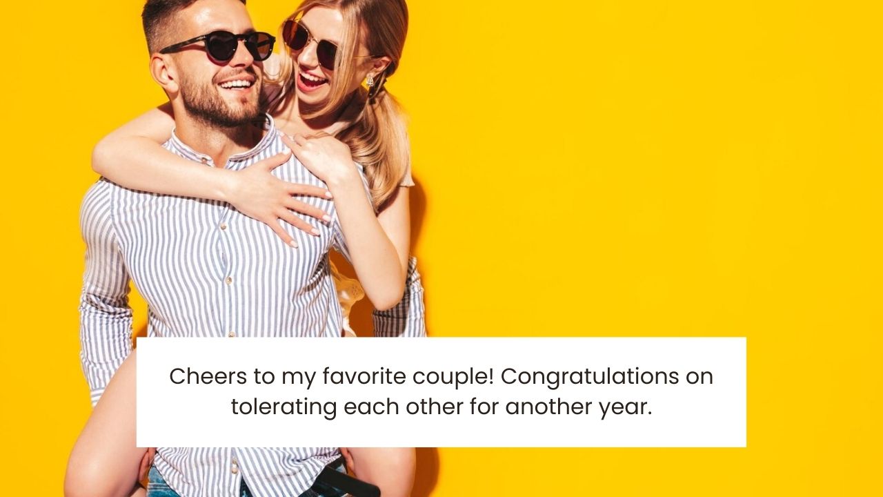 Funny Marriage Anniversary Wishes for Son and Daughter-in-Law