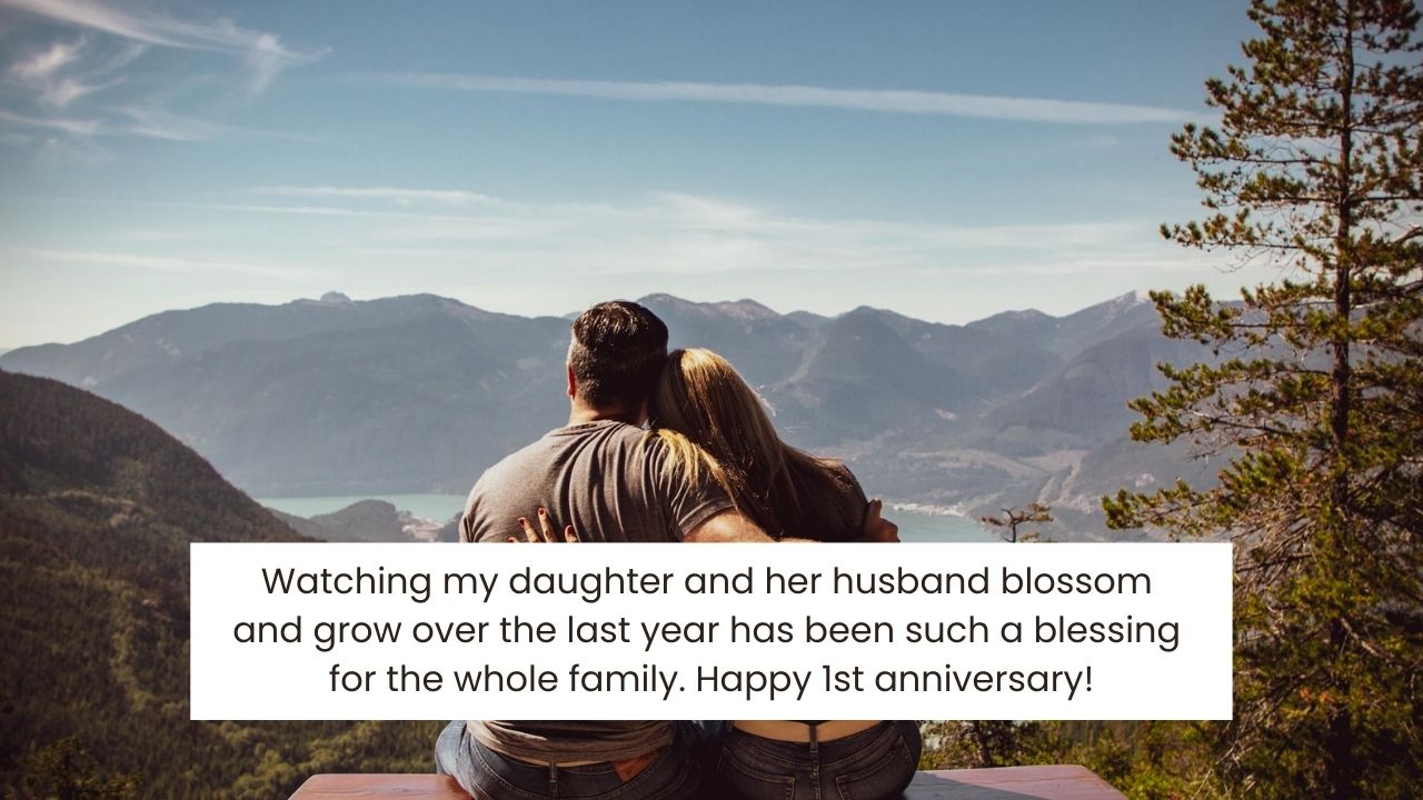 1st Anniversary Wishes for Daughter And Son-in-Law
