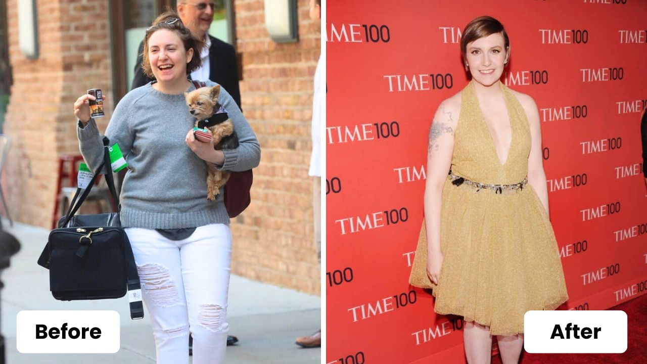 Lena Dunham Before and after Weight Loss image