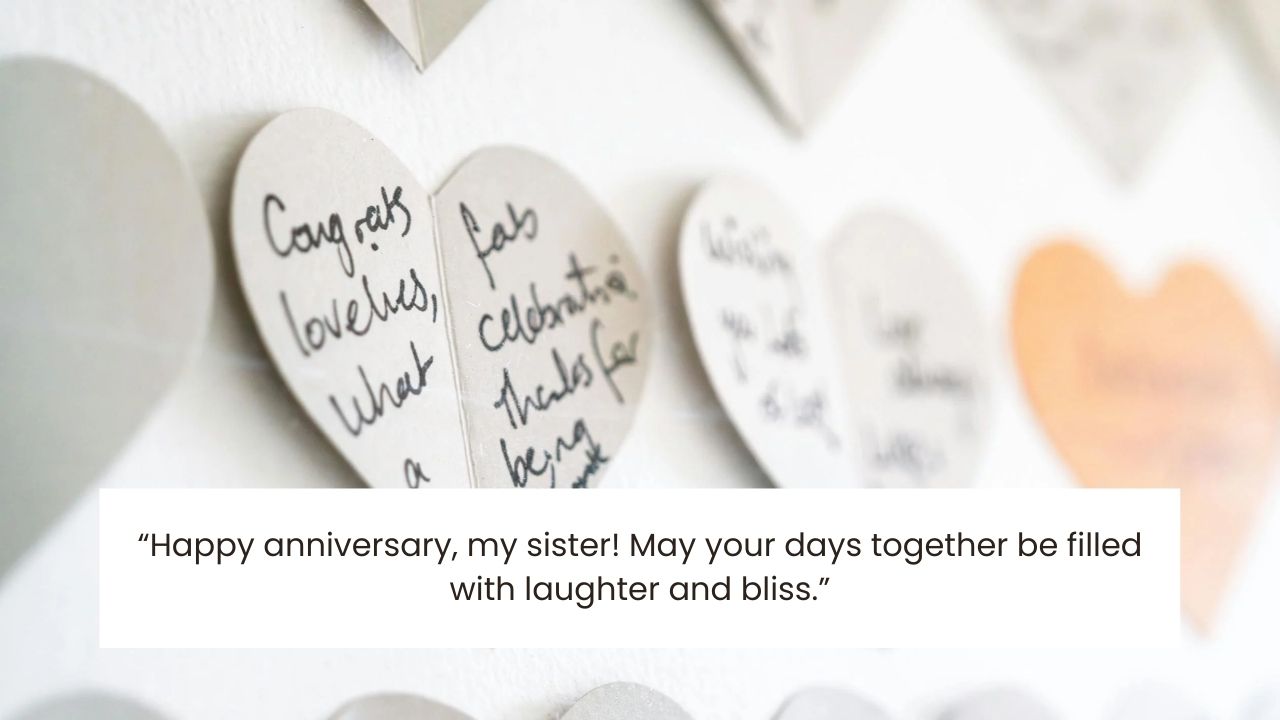 Emotional Wedding Anniversary Wishes for Sister