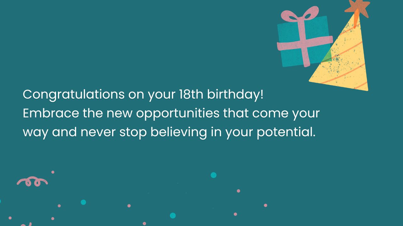 Inspirational 18th birthday message for daughter