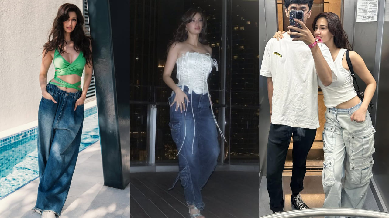 Disha Patani’s top 5 baggy jeans and petite top combos are the perfect cool-girl summer staple. Disha Patani IG